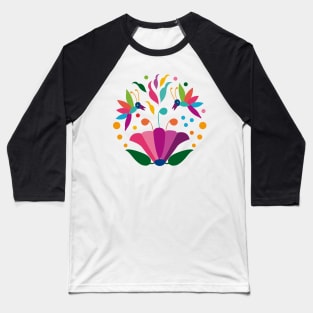 Spring Colorful Flowers by Akbaly T-Shirt Baseball T-Shirt